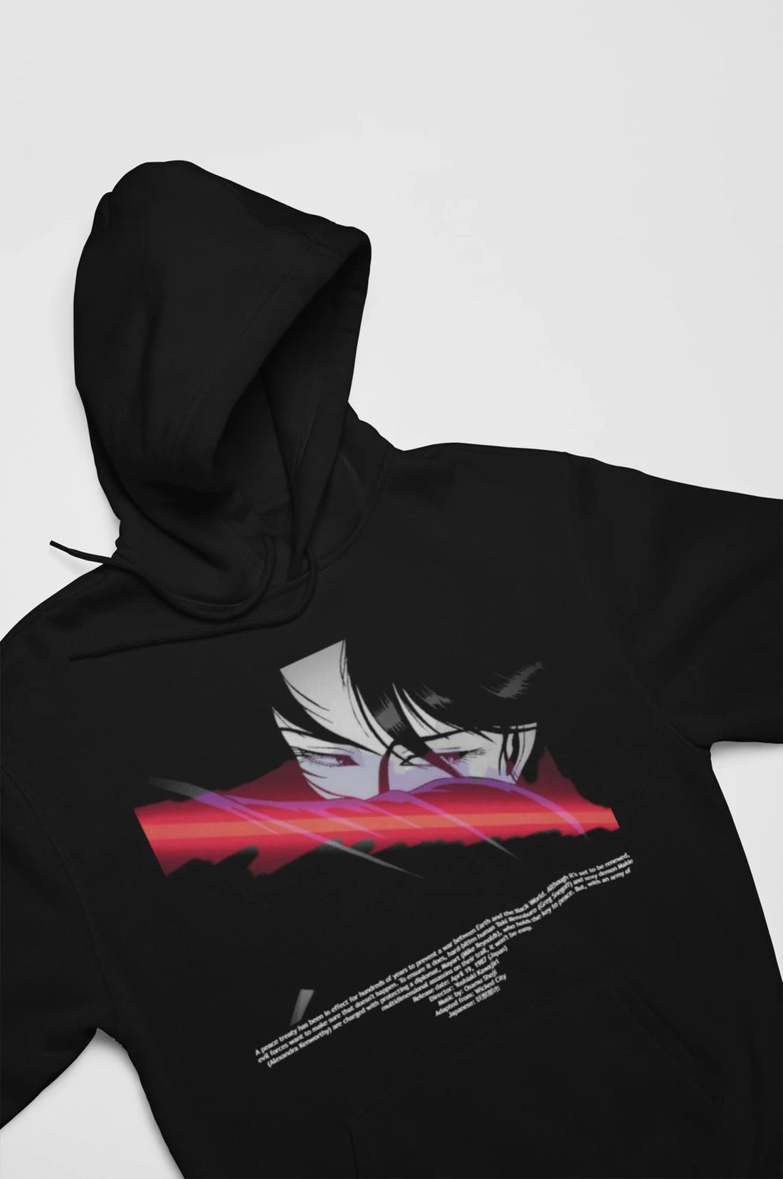 Wicked City Unisex Hoodie – Harajuku Anime Horror Graphic Hoodie for 90s Anime Fans