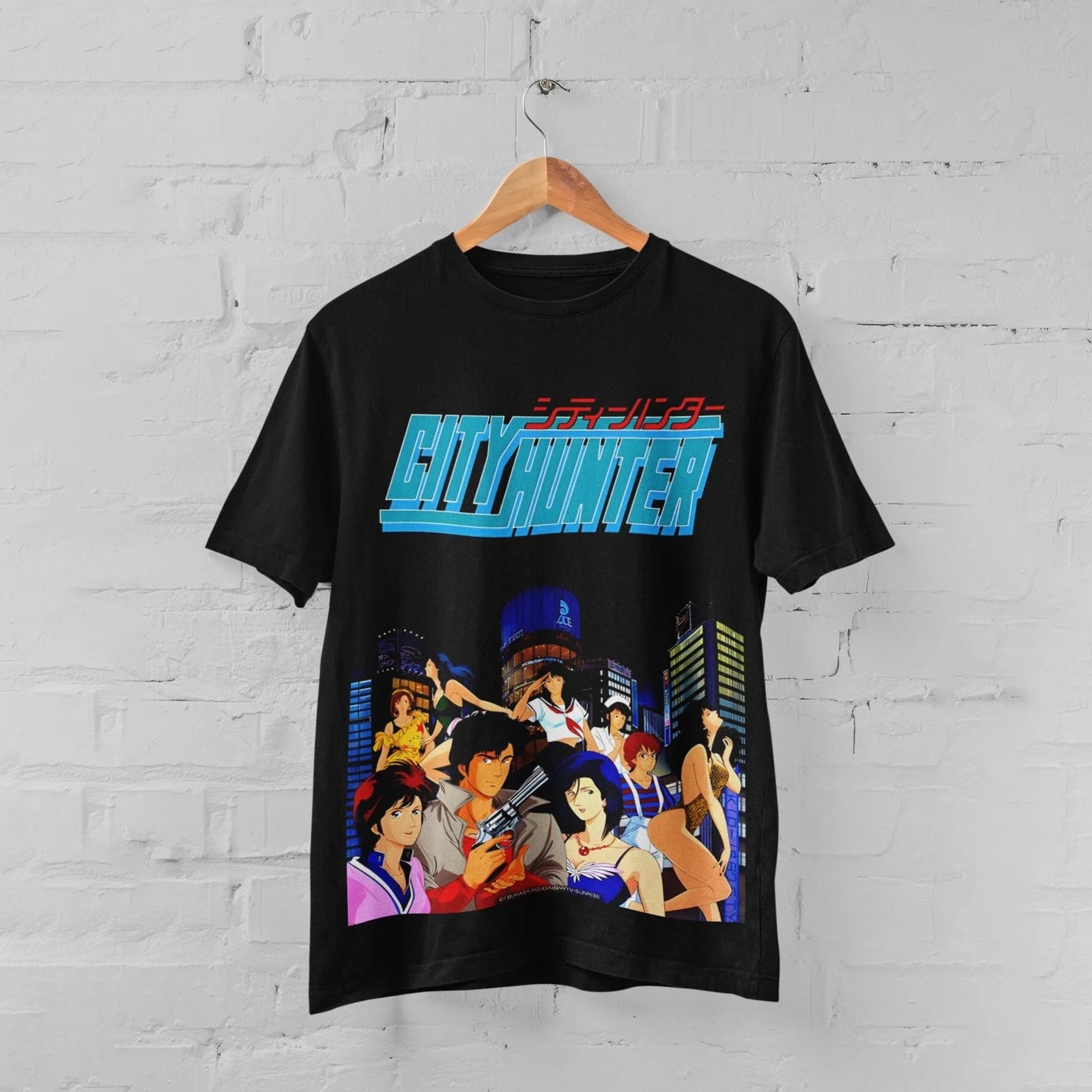 Vintage Anime City Hunter Shirt – Retro 90s Manga Harajuku Unisex T-Shirt