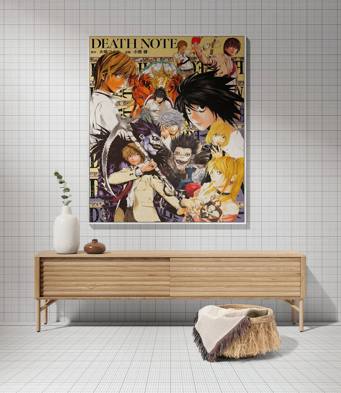 Anime Hand Woven Cozy Blanket | Manga Tapestry Throw | Suitable As Snuggle Blanket Or Woven Wall Hanging | Death Note Anime Inspired Blanket - CircaWave