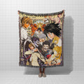 Hand Woven Anime Death Note Cozy Blanket, Manga Tapestry Throw