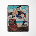 DBZ Hand-Woven Tapestry, Anime & Manga Cozy Throw Blanket, Anime Bedspread, Christmas Gift, Anime Gift, Beach Towel, Sofa Cover - CircaWave