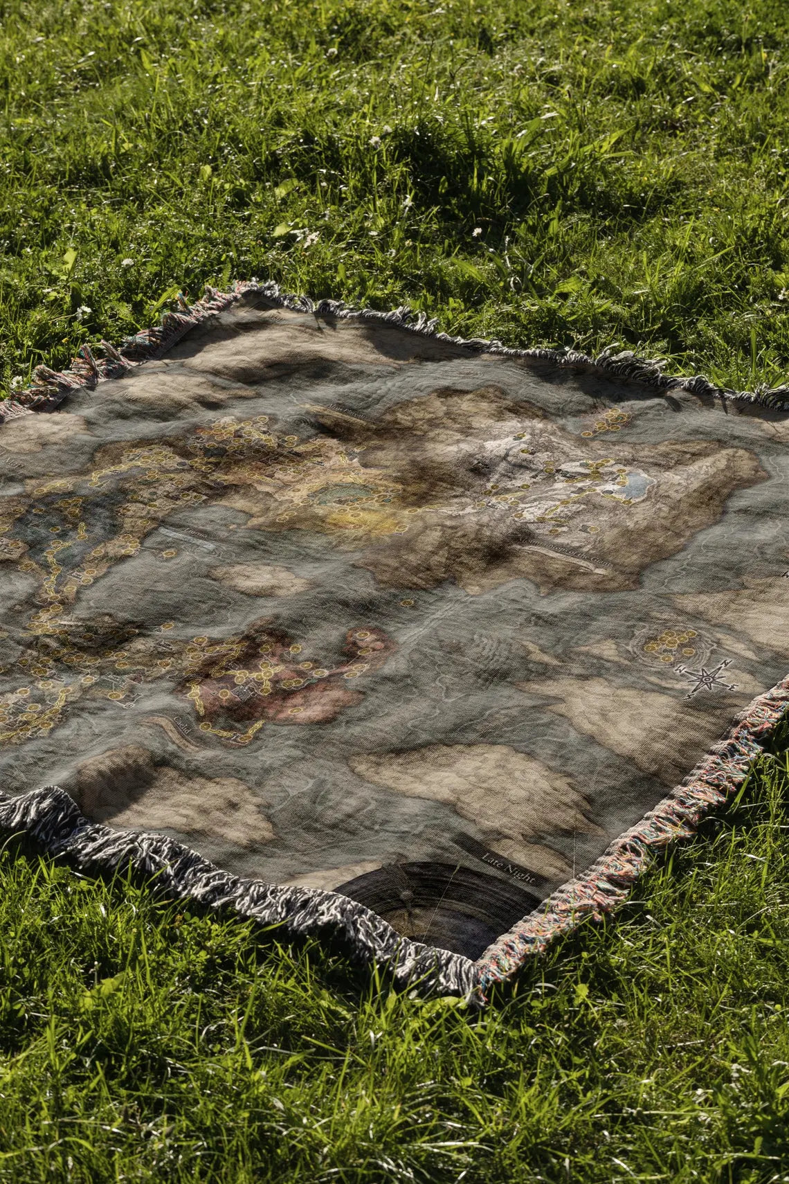 Elden Ring Interactive Map, The Lands Between, Video Game Woven Tapestry, Elden Ring Blanket, Gamer Room Decor, Gaming Prints, Wall Art - CircaWave