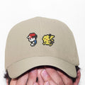 Pokemon Red and Pikachu Dad Hat, Pokemon Hat, Anime Cap, Anime baseball hat, Six Panel, Anime gift , Embroidered, Adjustable Beige Dad Hat - CircaWave